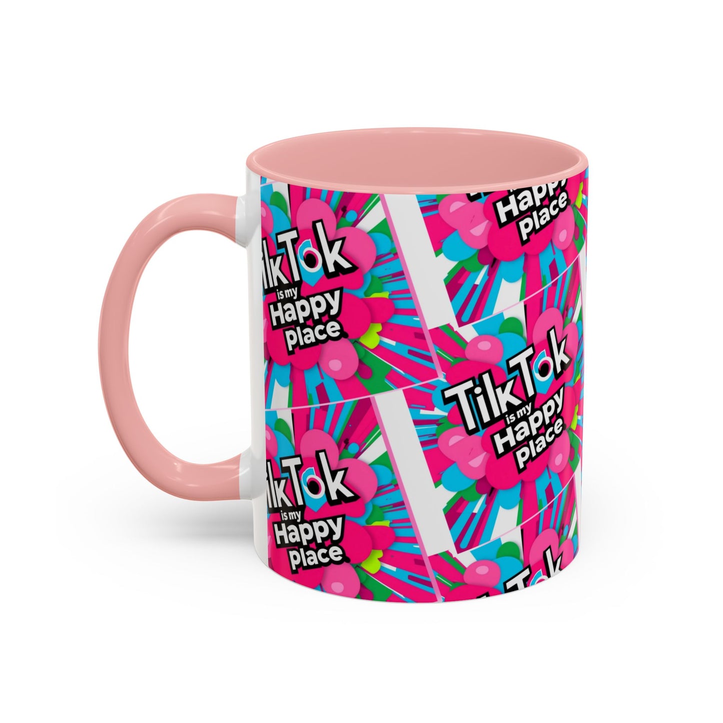 Von Tiktok inspirierte Tasse mit buntem Akzent