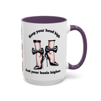 Inspirational Woman Empowerment Accent Mug, Love. Badass. Zen Printify