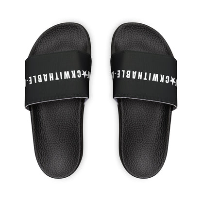 UNF★CKWITHABLE-ISH™ Men's Removable Strap Slide Sandals Black, White/White Star