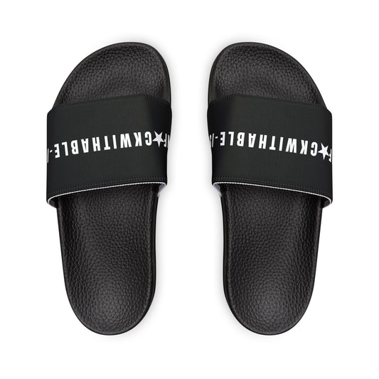 UNF★CKWITHABLE-ISH™ Men's Removable Strap Slide Sandals Black, White/White Star