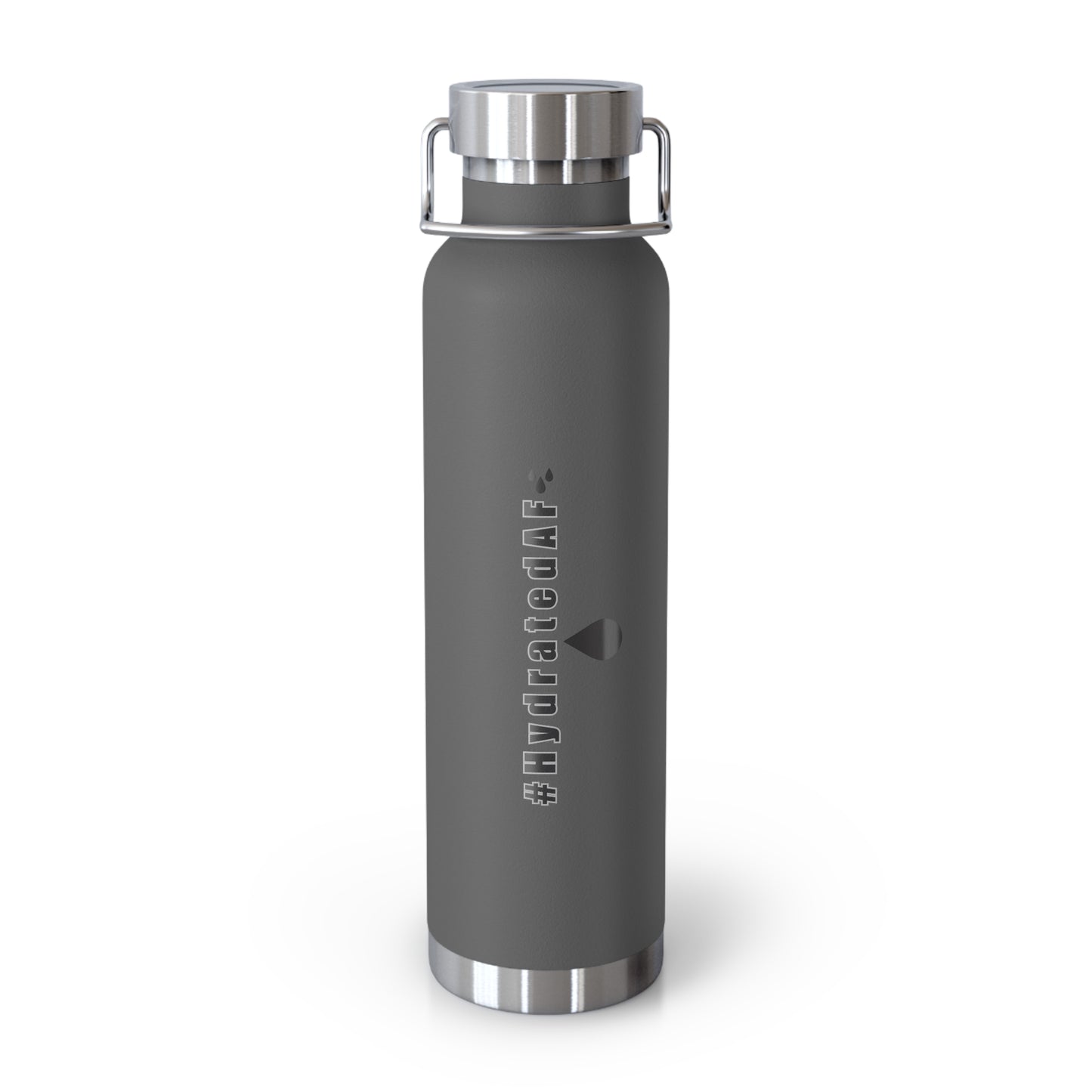 The Bean Lux™ #HydratedAF Custom Copper Vacuum Insulated Water Bottle 22oz, Outdoor Water Bottle, Your Initials