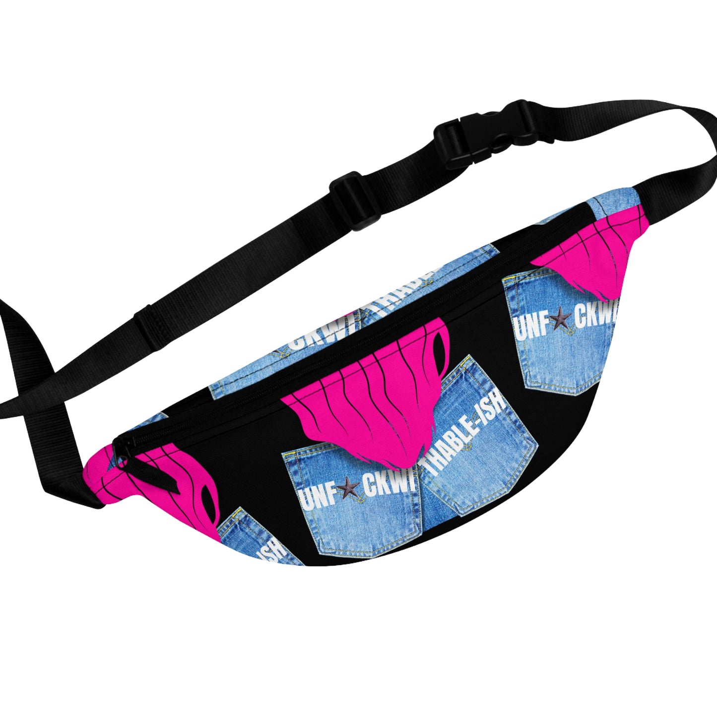 UNF★CKWITHABLE-ISH Fanny Pack – Hot Pink Hair, Black Signature Savage Edition