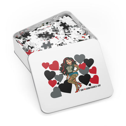 Adult Jigsaw Puzzle, Skarlitt Recovery Queen Tattooed Heart