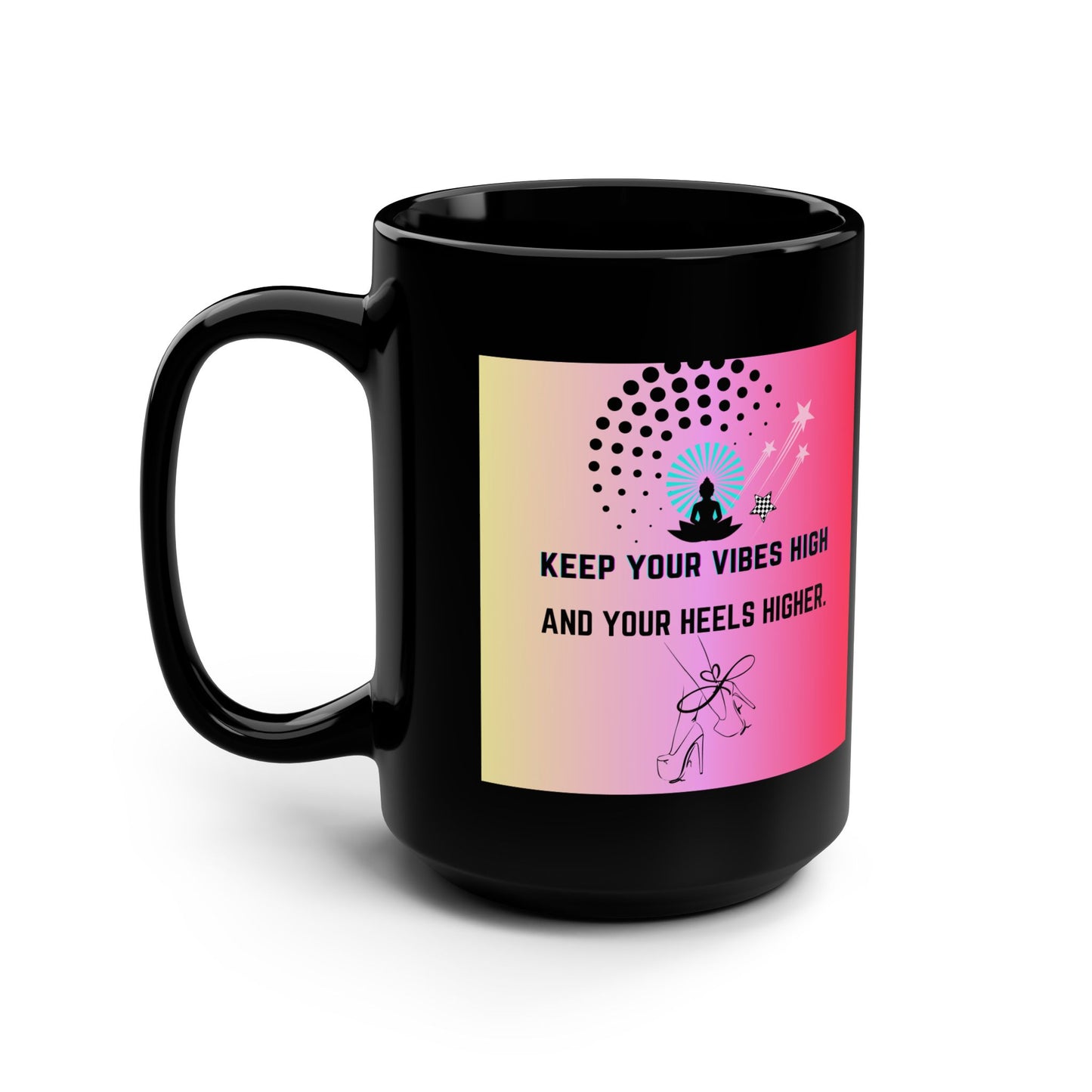 Inspirational Black Mug, Boss Vibes