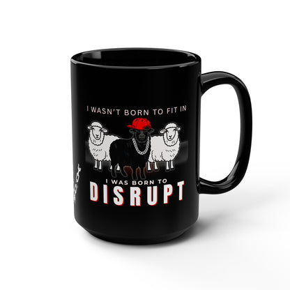 Funny Black Mug, Black Sheep With Truth + Definition