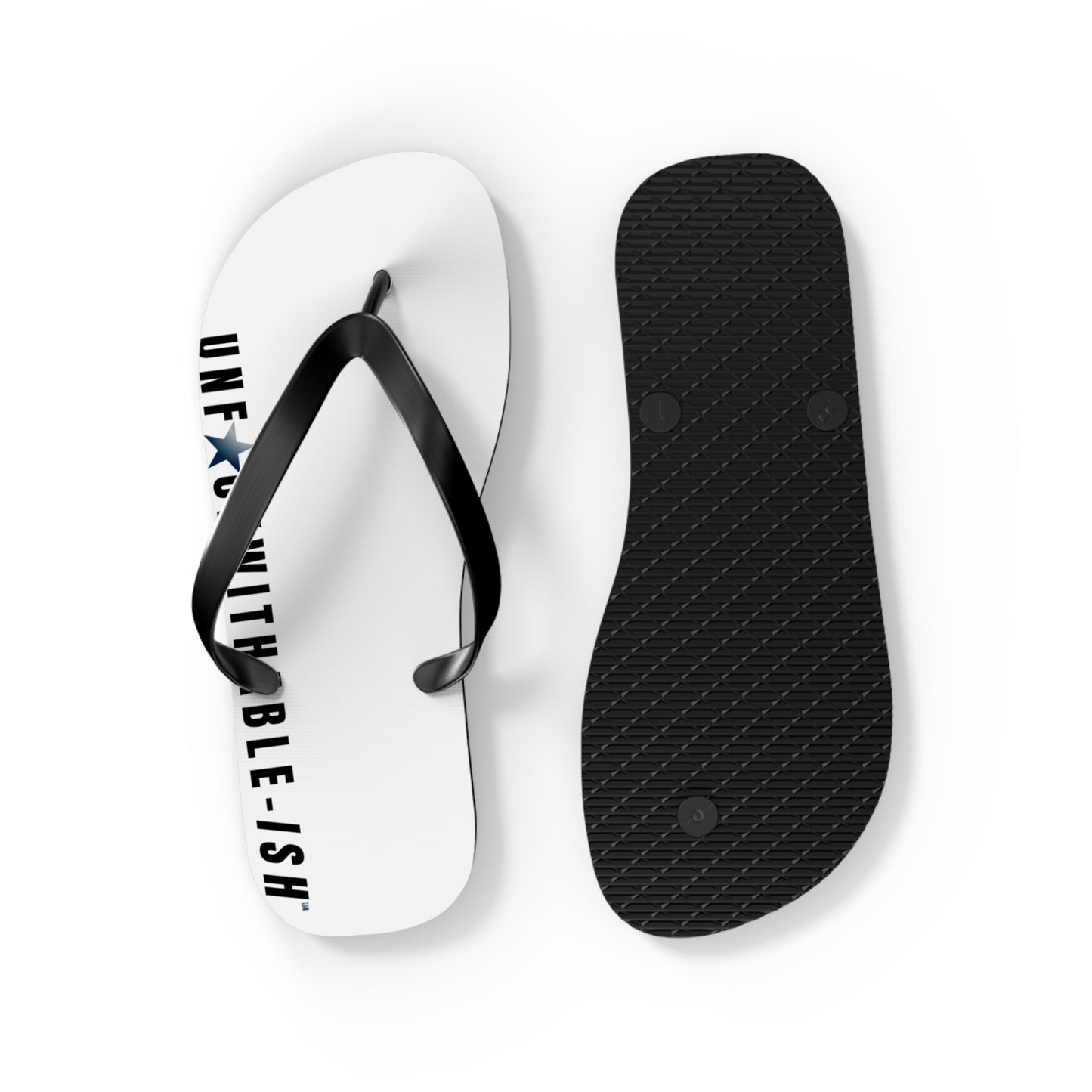 UNF★CKWITHABLE-ISH™ Flip Flops Black/Black Gradient Star