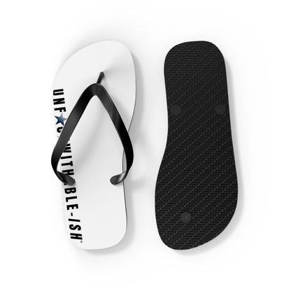 UNF★CKWITHABLE-ISH™ Flip Flops Black/Black Gradient Star