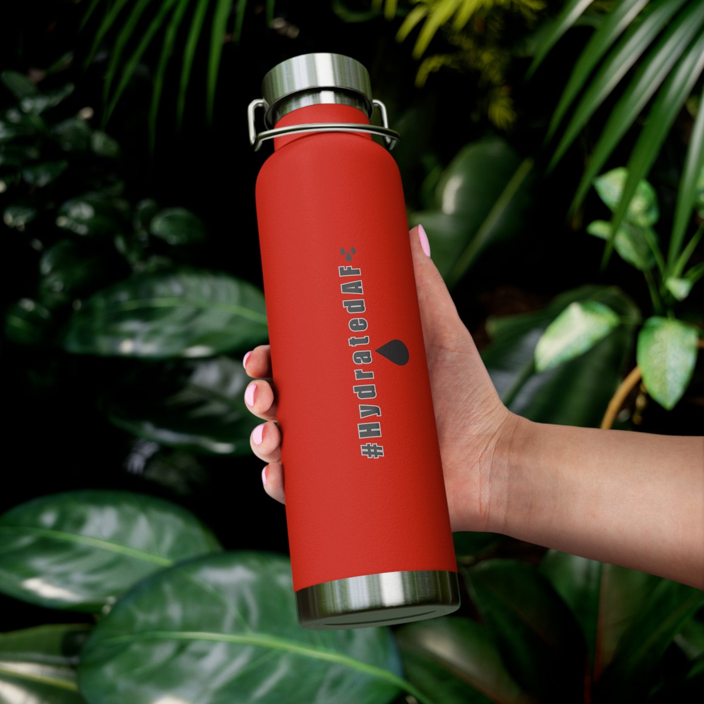 The Bean Lux™ #HydratedAF Custom Copper Vacuum Insulated Water Bottle 22oz, Outdoor Water Bottle, Your Initials