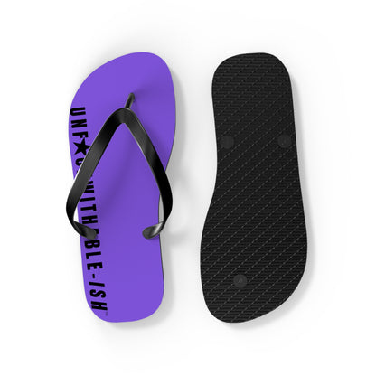 UNF★CKWITHABLE-ISH™ Flip Flops Purple, Black Star