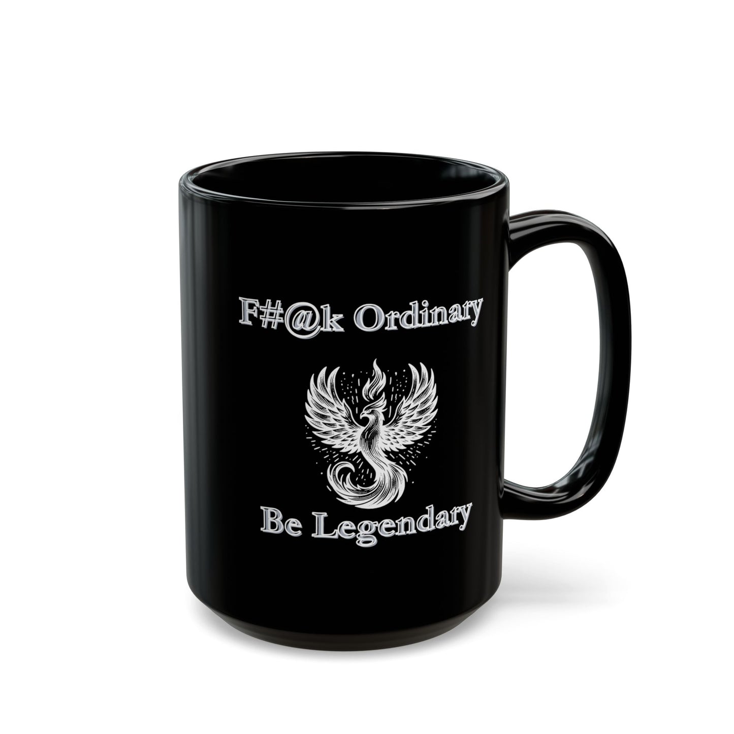 Inspirierende schwarze Keramiktasse