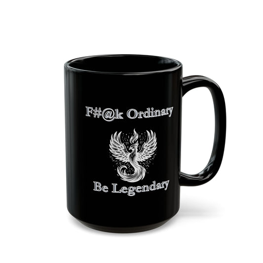Inspirierende schwarze Keramiktasse