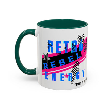Retro Rebel Mug, 90s Pop Culture Nostalgia, "Bangs to the Ceiling"