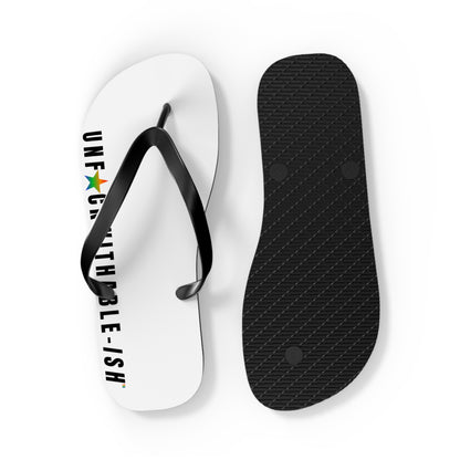 UNF★CKWITHABLE-ISH™ Flip Flops Black/Green Gradient Star