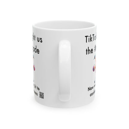 TikTok Inspired Mug, Confused Drone