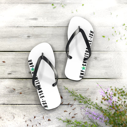 UNF★CKWITHABLE-ISH™ Flip Flops Star Black/Teal Star