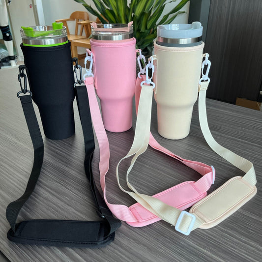 Premium Tumbler Carry Strap Sleeve, Hands-Free Sippin’ for the Hydration Baddie, Premium Cup Sleeve