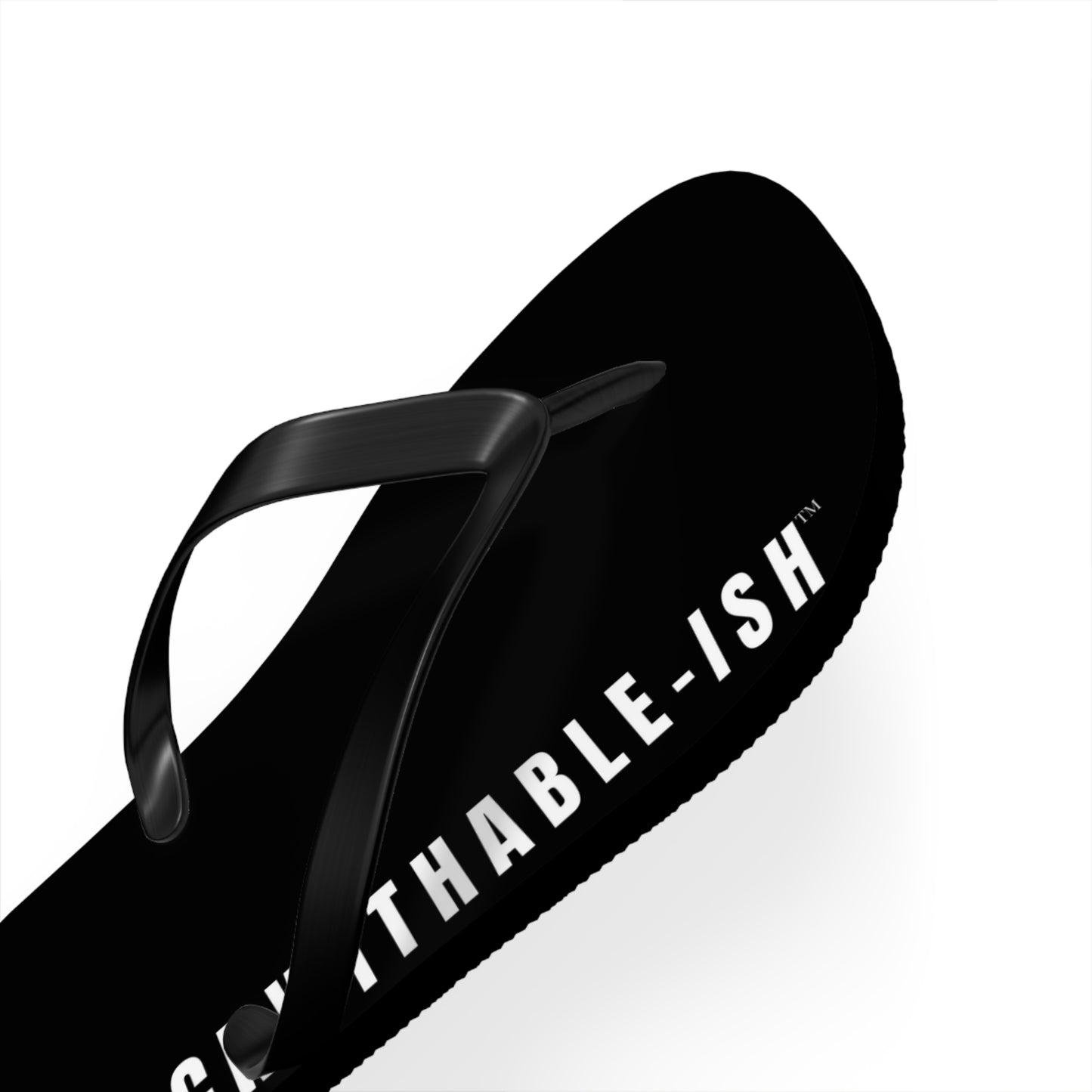 UNF★CKWITHABLE-ISH™ Flip Flops Black, White/Purple Star