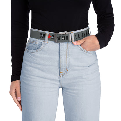 UNF★CKWITHABLE-ISH™ Belt Gun Metal Grey, Black/Red Star
