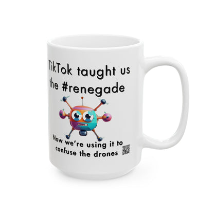 TikTok Inspired Mug, Confused Drone