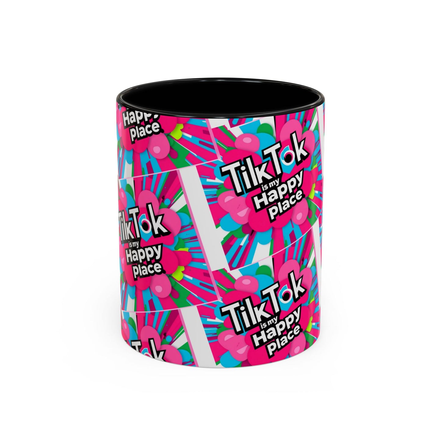 Von Tiktok inspirierte Tasse mit buntem Akzent
