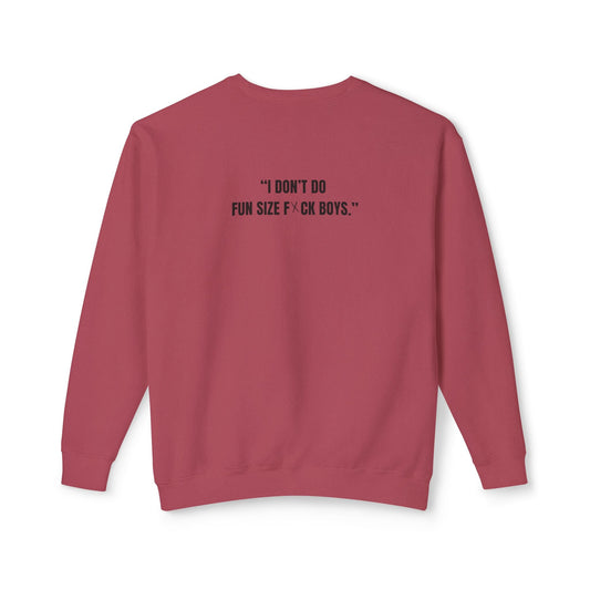 Adult Humor Crewneck Sweatshirt - Fun Size F*ck Boys Printify