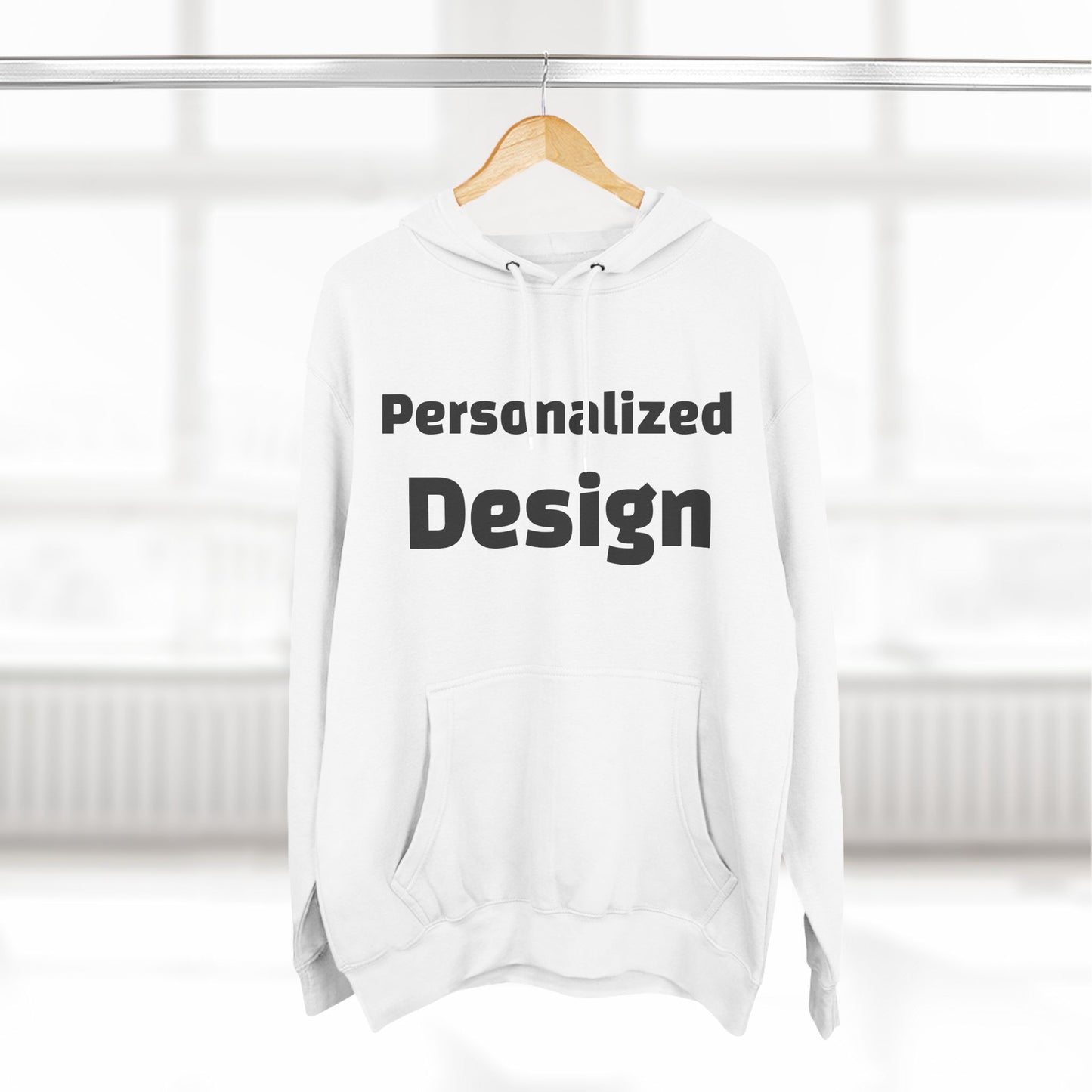 The Bean Grind™ Official Customizable White Fleece Hoodie, Baddie Content Creator Edition