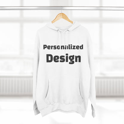The Bean Grind™ Official Customizable White Fleece Hoodie, Baddie Content Creator Edition