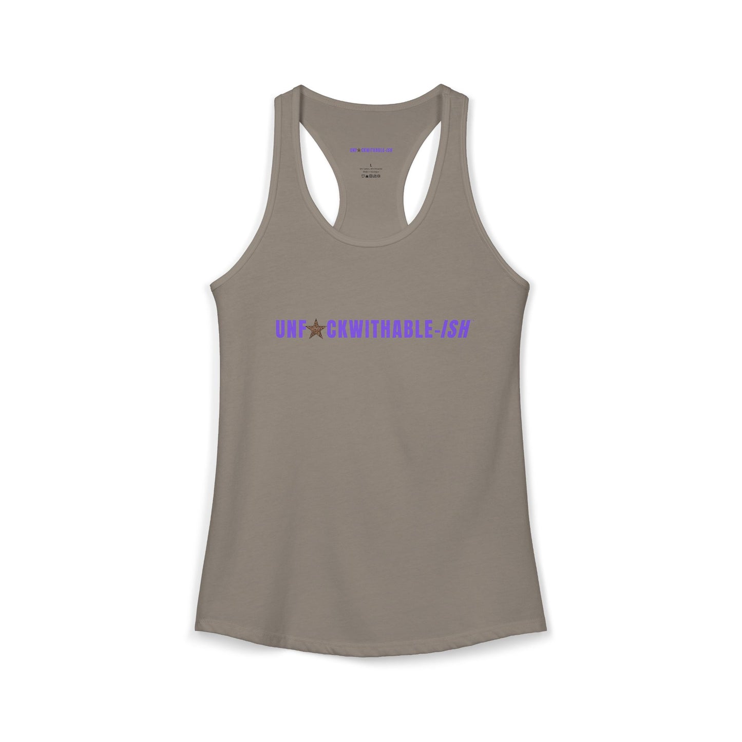 UNF★CKWITHABLE-ISH™ Women's Racerback Tank, 3 Colors Leopard Star