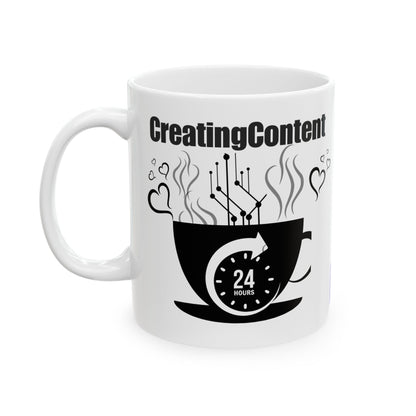 TikTok Inspired Mug, Creating Content 24/7