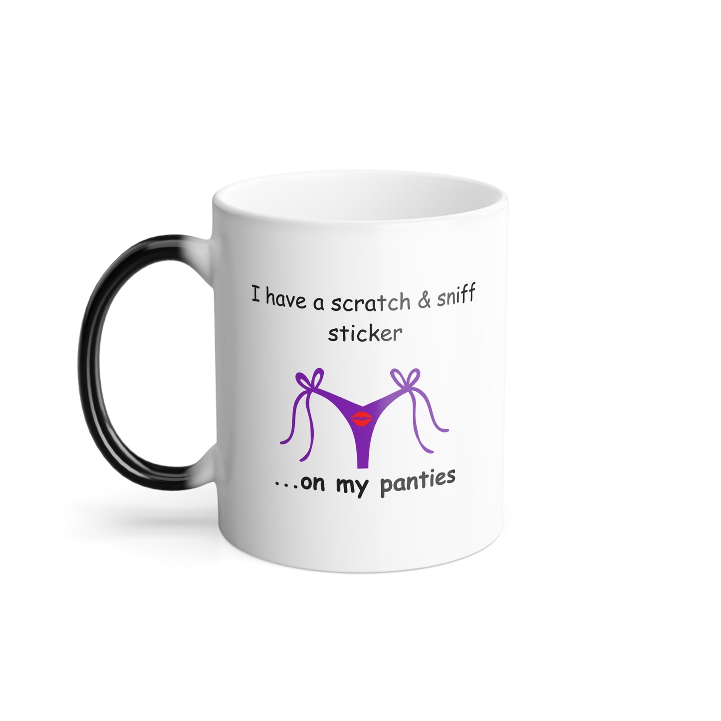 Funny Hidden Message Mug, Sticker On My Panties