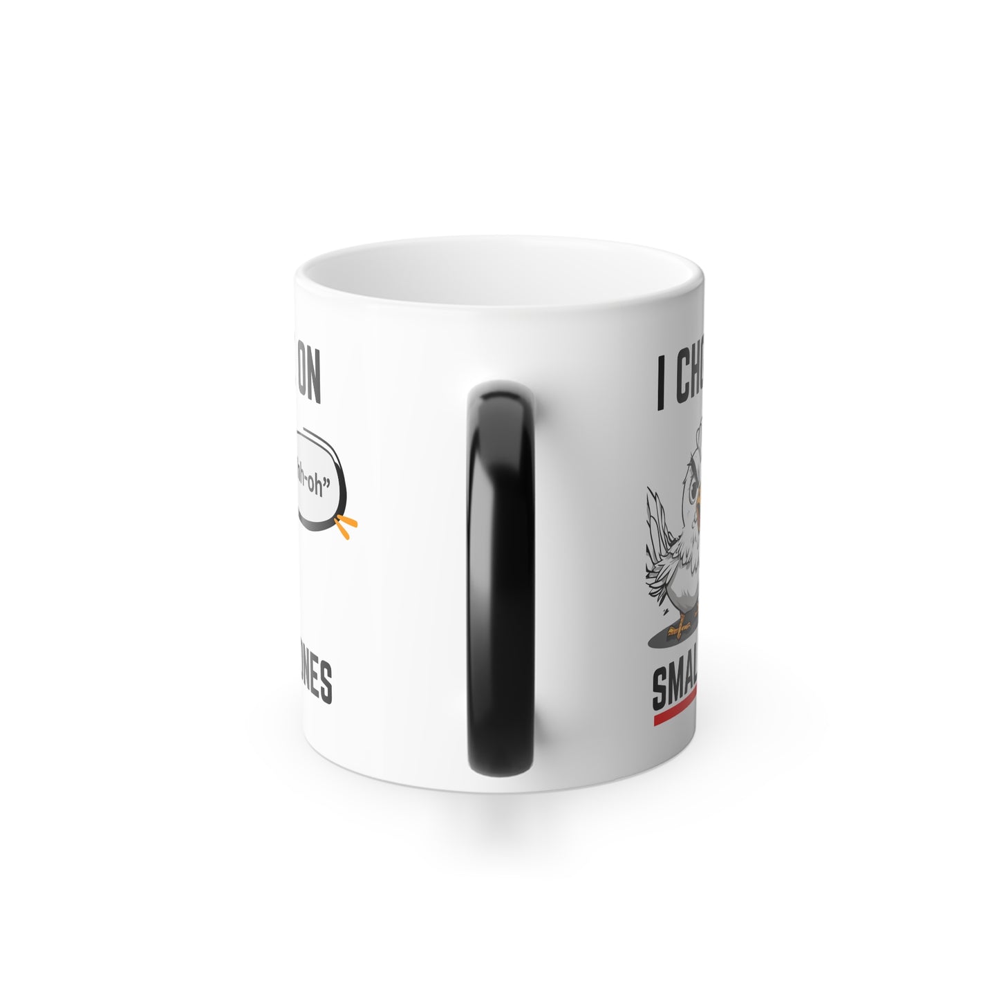 Funny Hidden Message Mug, I Choke On Small Bones - Color Morphing