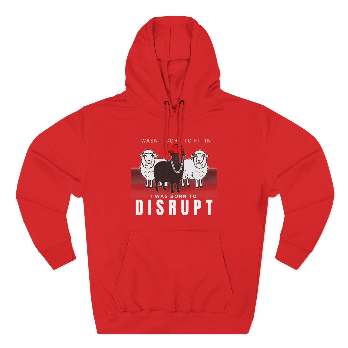Streetwear Fashion French Terry Hoodie, Black Sheep - Born to Disrupt Edition