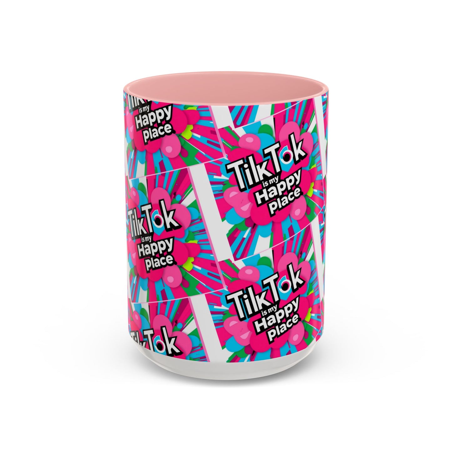 Von Tiktok inspirierte Tasse mit buntem Akzent