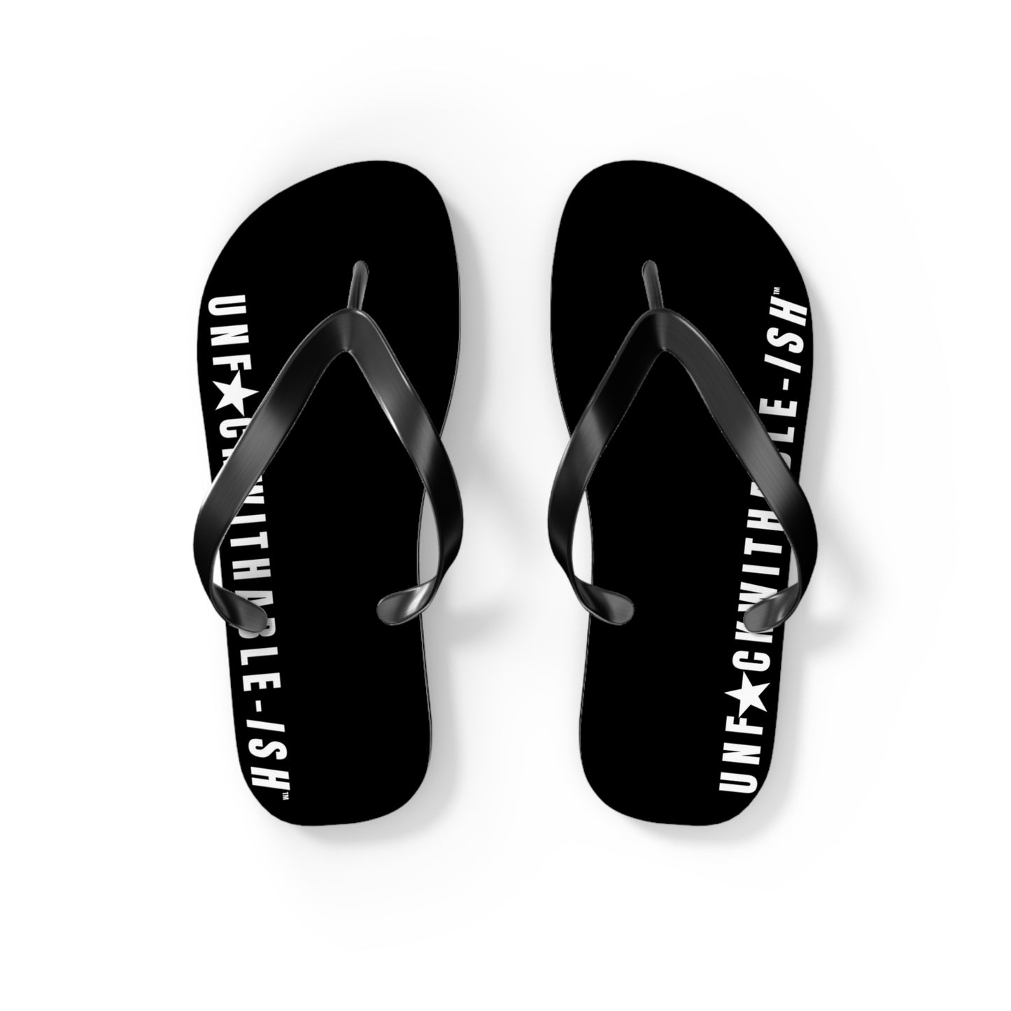 UNF★CKWITHABLE-ISH™ Flip Flops, White/White Star