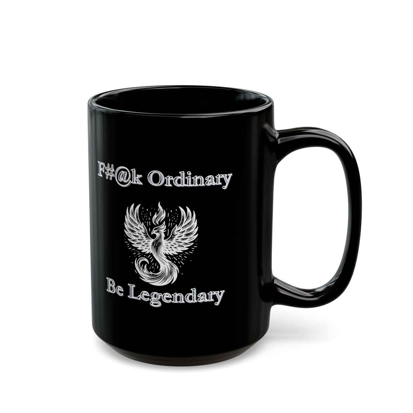 Inspirierende schwarze Keramiktasse