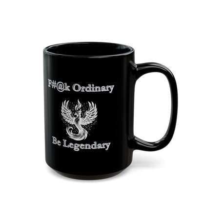 Inspirierende schwarze Keramiktasse