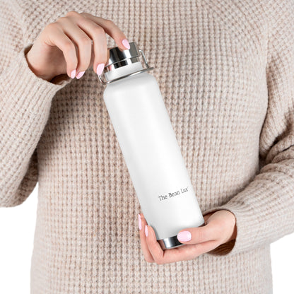 The Bean Lux™ Premium Water Bottle, Copper Vacuum Insulated 22oz - Stylish + Functional, 3 Colors