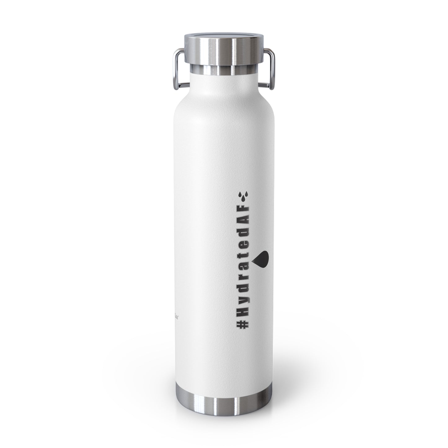 The Bean Lux™ #HydratedAF Custom Copper Vacuum Insulated Water Bottle 22oz, Outdoor Water Bottle, Your Initials