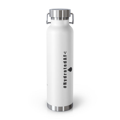 The Bean Lux™ #HydratedAF Custom Copper Vacuum Insulated Water Bottle 22oz, Outdoor Water Bottle, Your Initials
