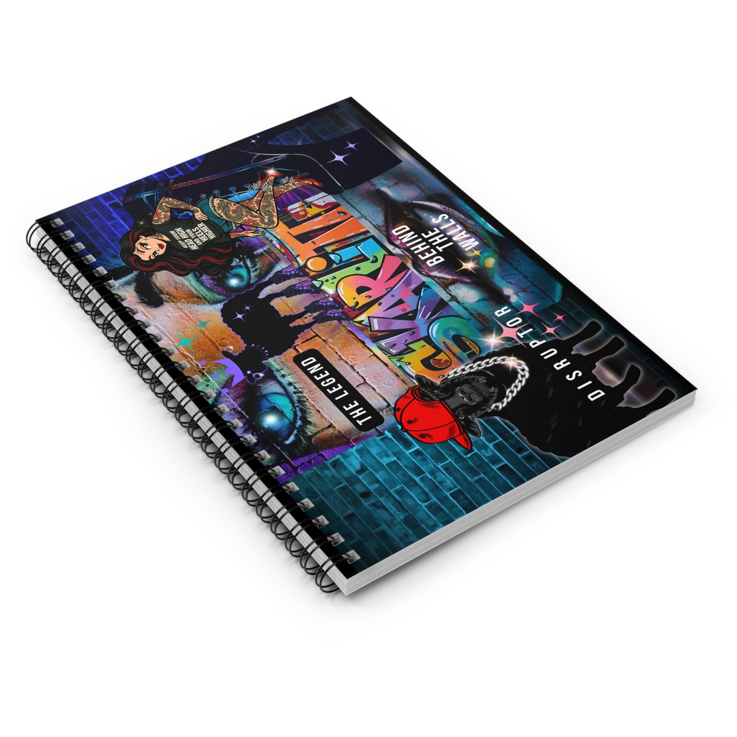 Black Sheep "Behind The Walls" Spiral Journal Notebook – The Disruptor, The Legend & Skarlitt, Edition #2