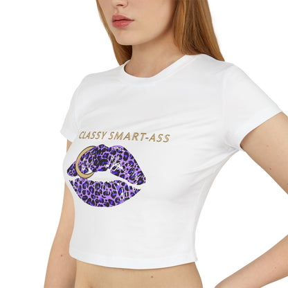 Classy Smart-Ass Women's Cropped Baby Tee Organic Cotton