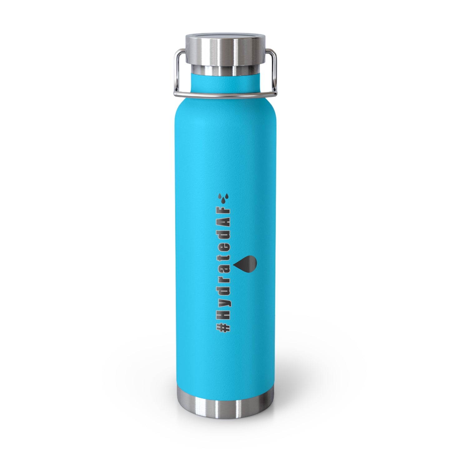 The Bean Lux™ #HydratedAF Custom Copper Vacuum Insulated Water Bottle 22oz, Outdoor Water Bottle, Your Initials