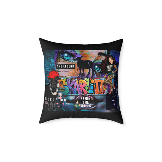 Behind the Walls Throw Pillow, Streetwear Design