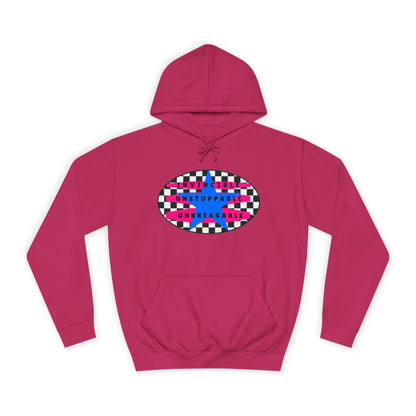 Unisex Hoodie, Retro Rebel Streetwear - Invincible Unstoppable Unbreakable 7 Colors