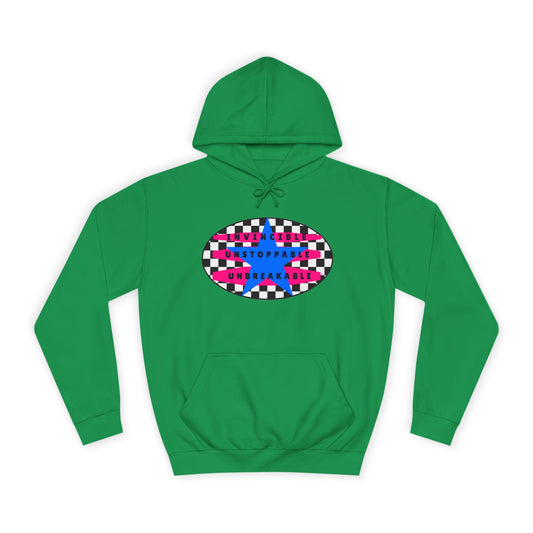Unisex Hoodie, Retro Rebel Streetwear - Invincible Unstoppable Unbreakable 7 Colors