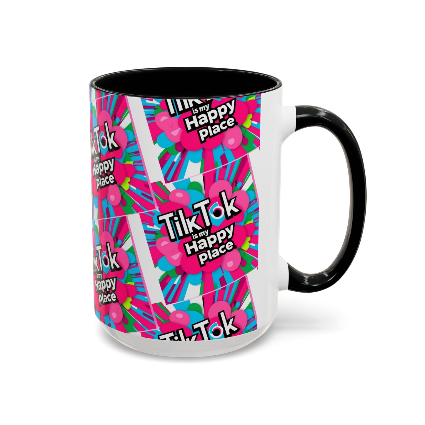 Von Tiktok inspirierte Tasse mit buntem Akzent