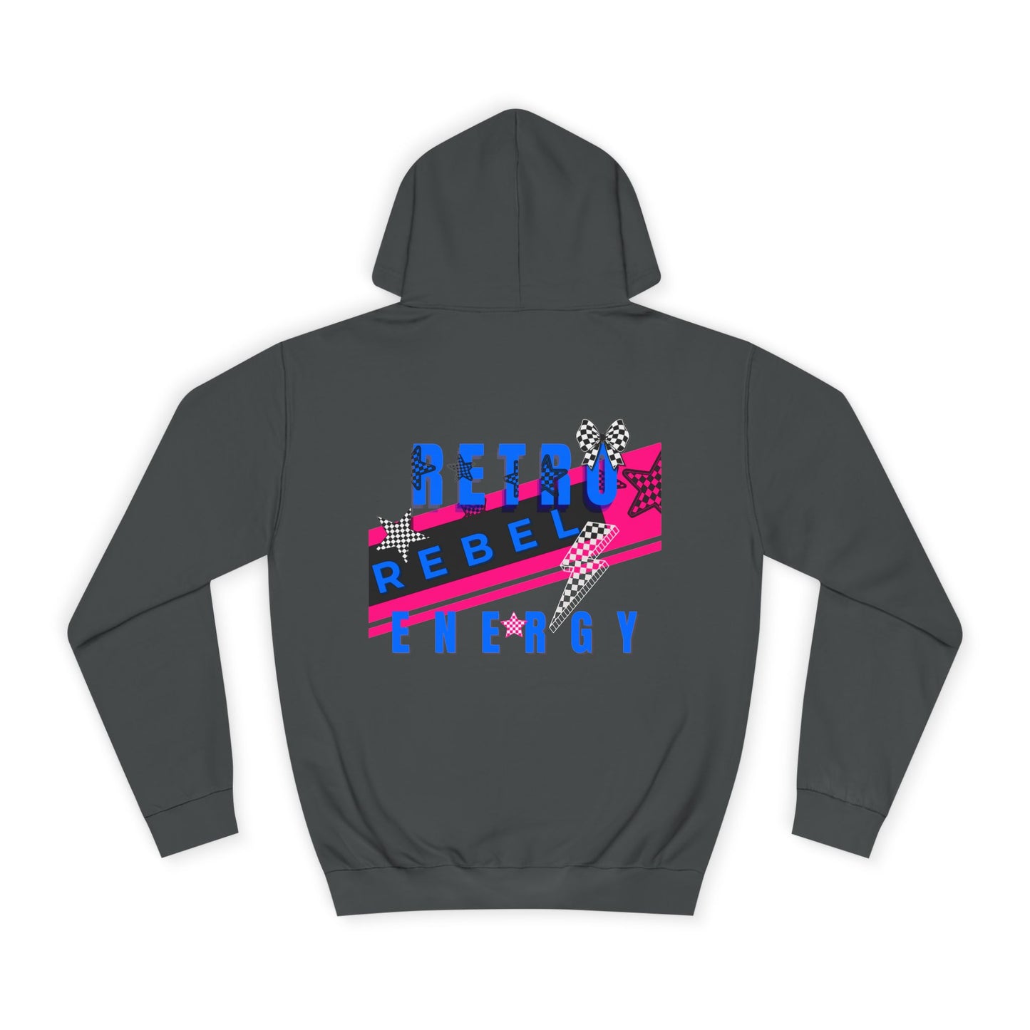 Unisex Hoodie, Retro Rebel Streetwear - Invincible Unstoppable Unbreakable 7 Colors