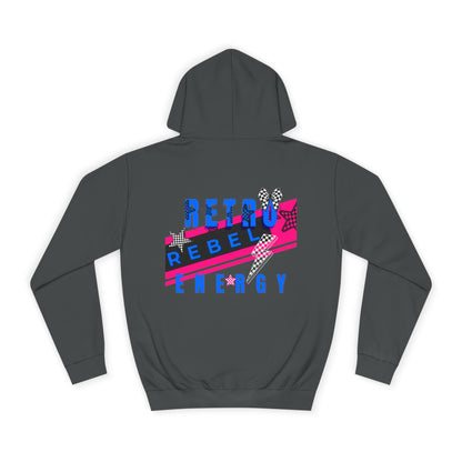 Unisex Hoodie, Retro Rebel Streetwear - Invincible Unstoppable Unbreakable 7 Colors