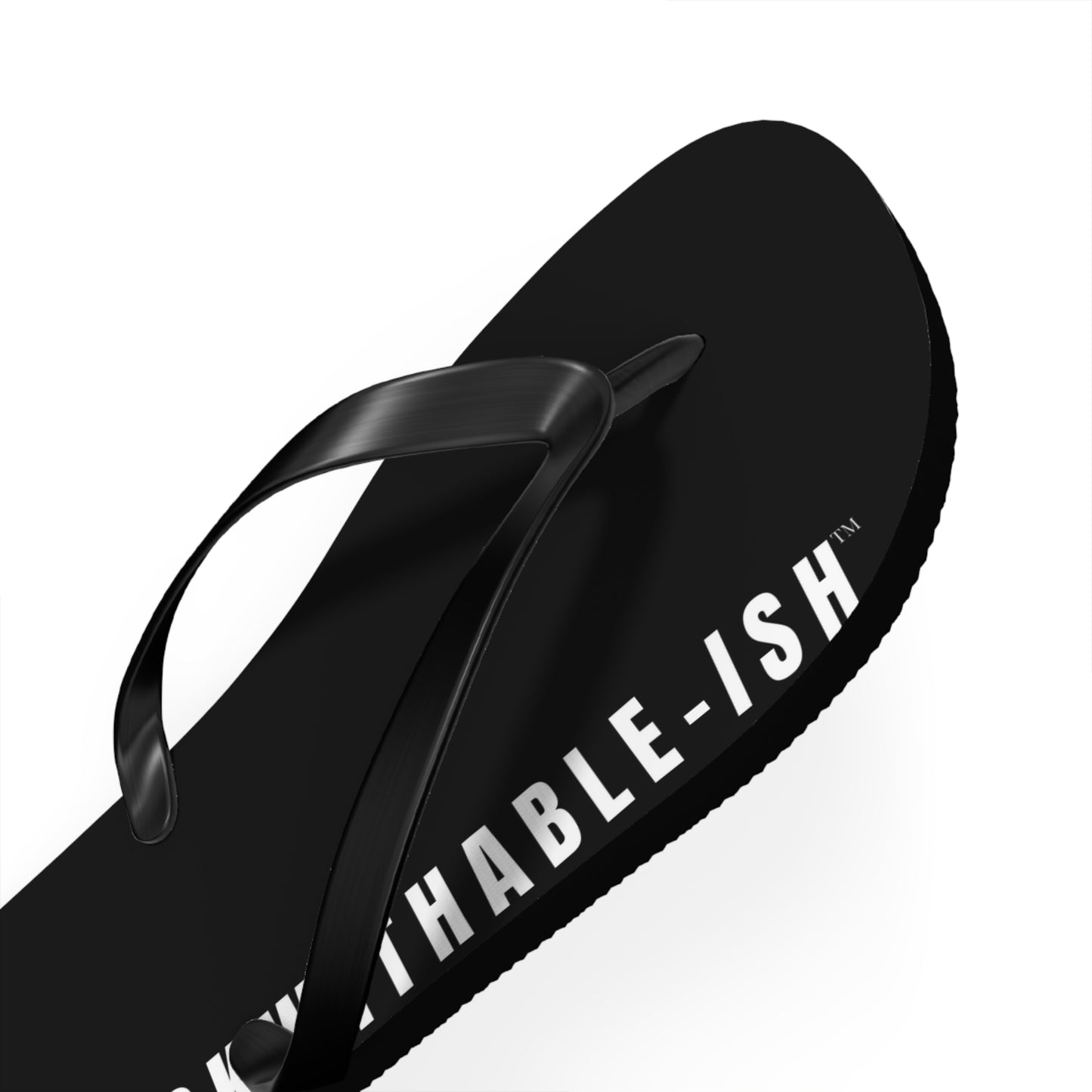 UNF★CKWITHABLE-ISH™ Flip Flops Black, White/Purple Star