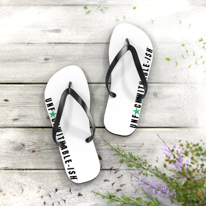 UNF★CKWITHABLE-ISH™ Flip Flops Star Black/Teal Star